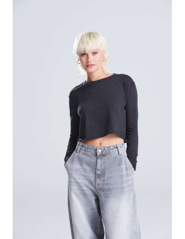 AWD-JT016-Womens Long Sleeve Cropped T